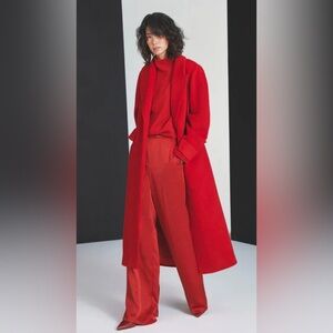 WREN NEW York Bright Red Long Maxi Coat - Size M